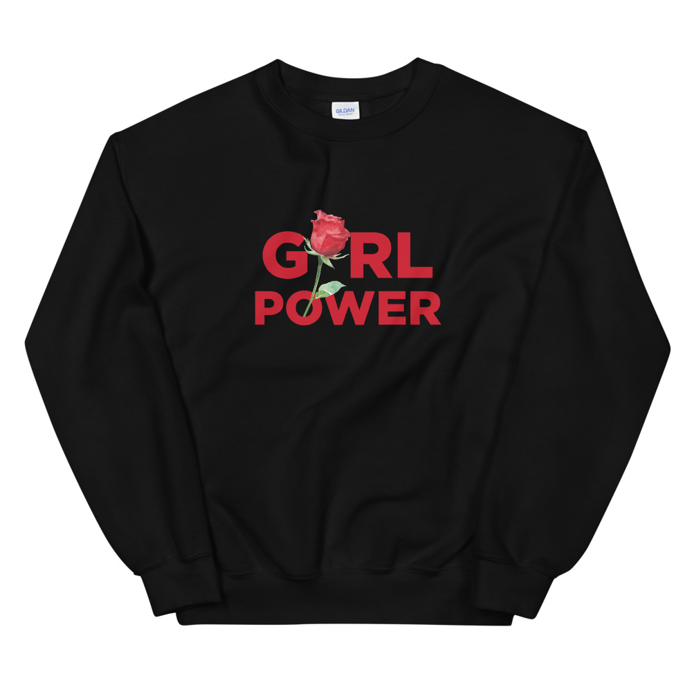she is apparel Girl Power short sweatshirt