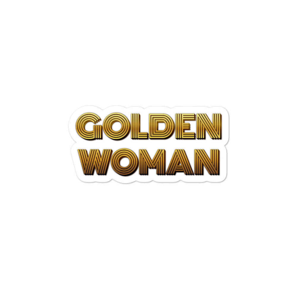 She is apparel Golden Woman sticker
