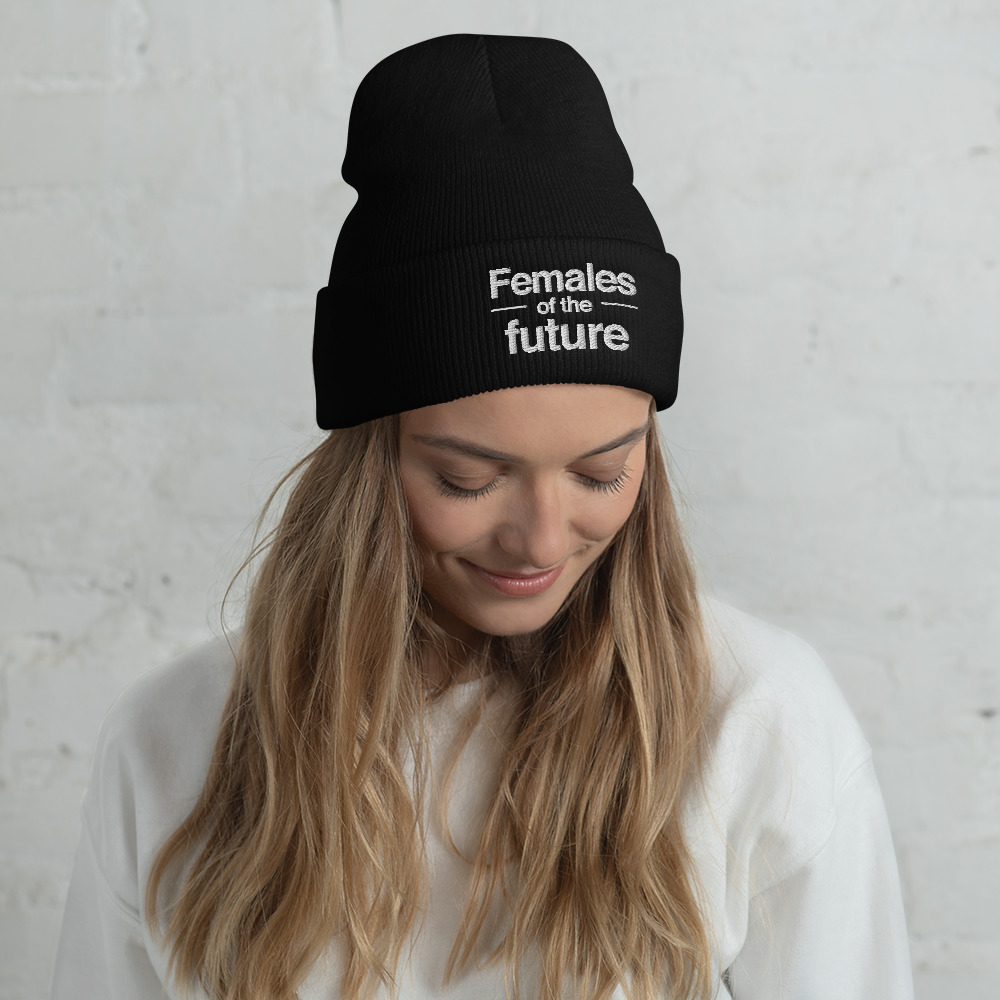 She is apparel Females of the Future beanie