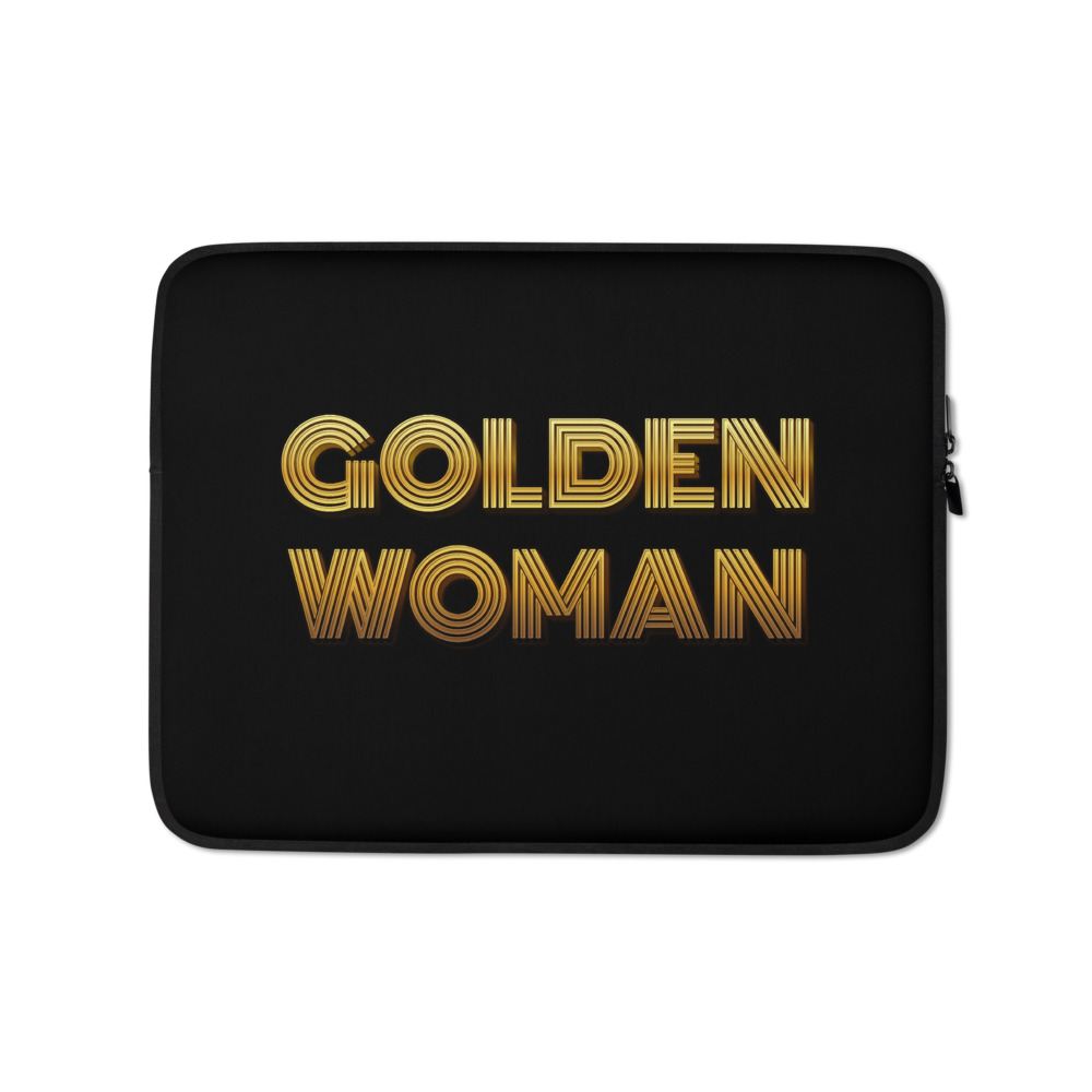 She is apparel Golden Woman laptop sleeve