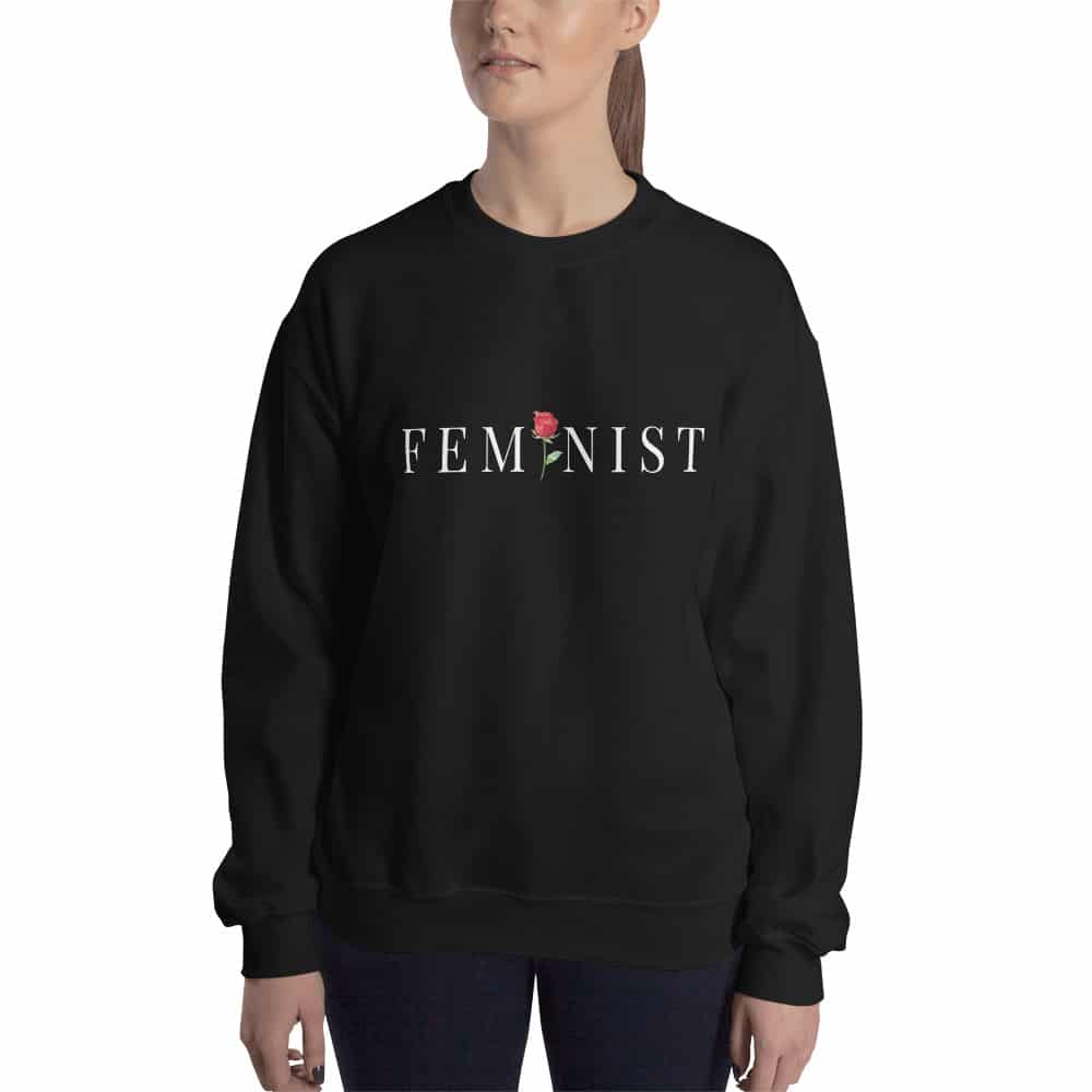 She is Apparel Feminist Rose Sweatshirt
