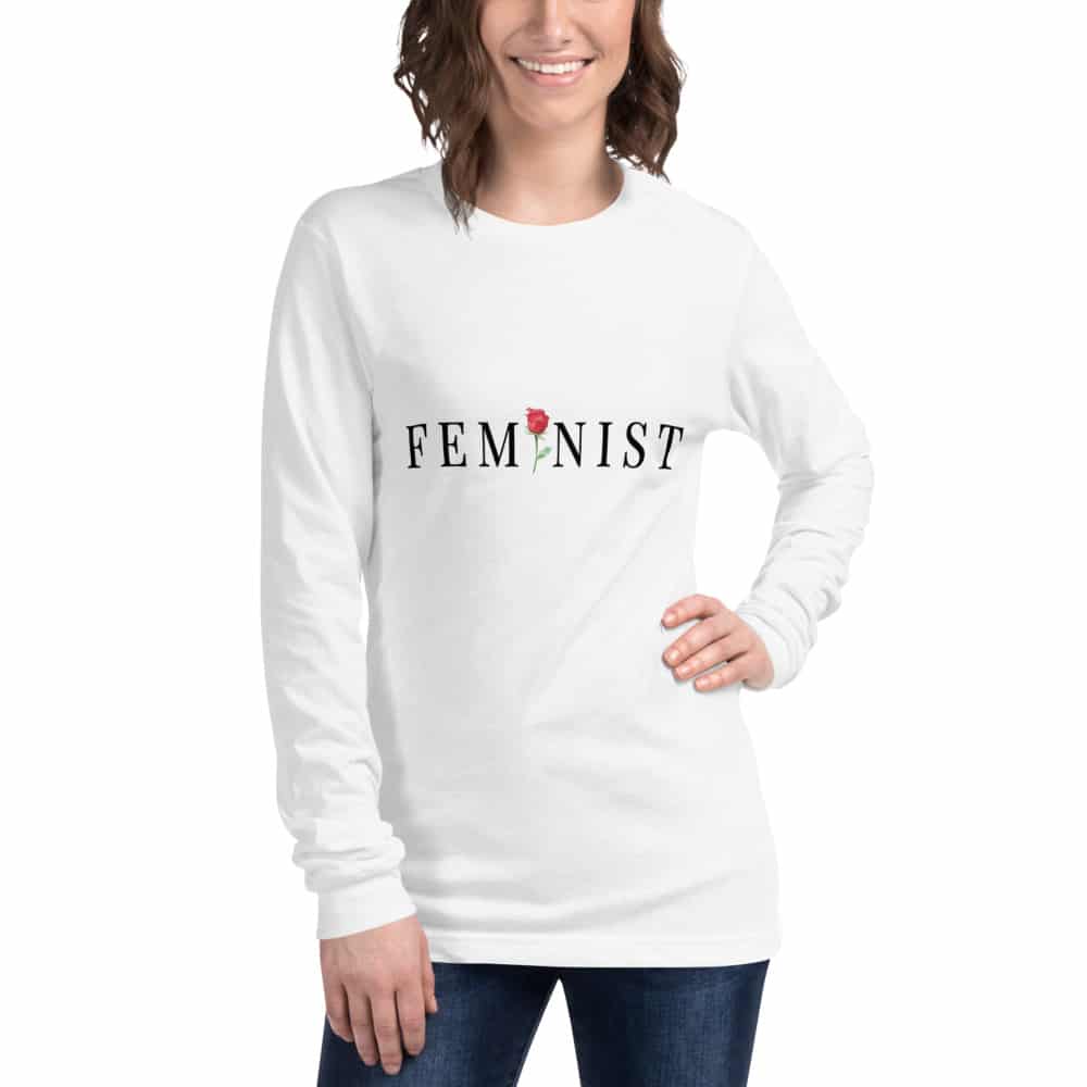 She is Apparel Feminist Rose Long Sleeve