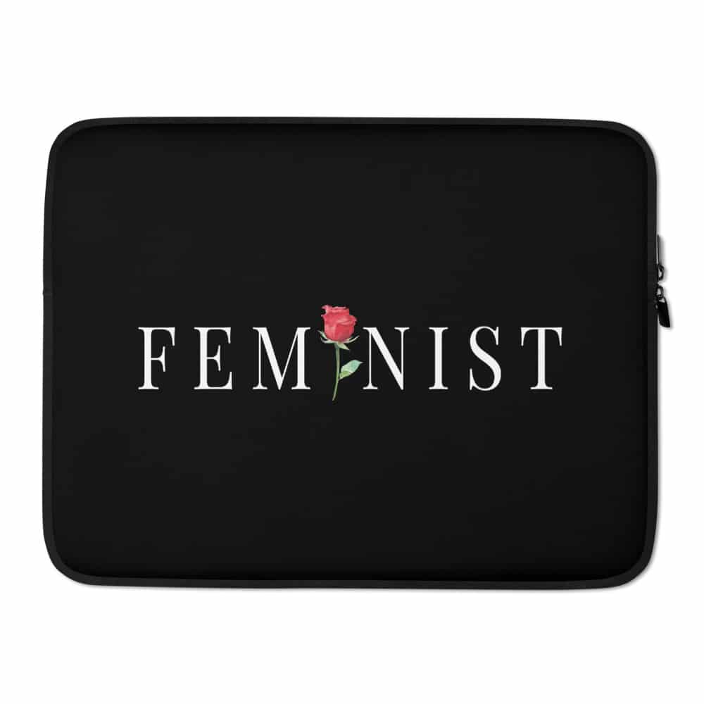 She is Apparel Feminist Rose Laptop Sleeve
