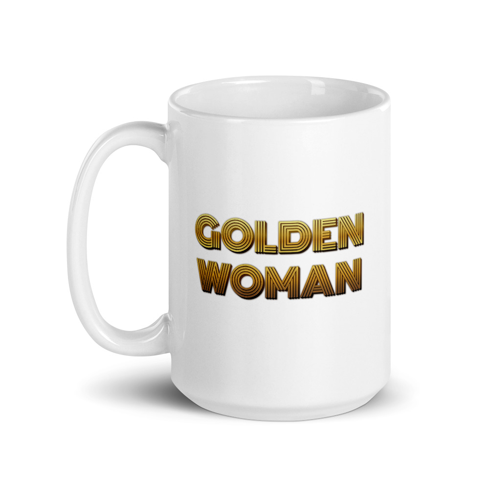 She is apparel Golden Woman mug
