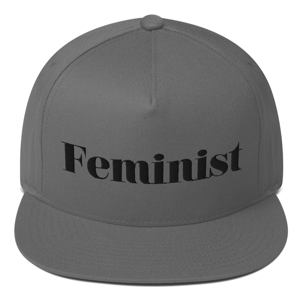 she is apparel Feminist flat bill cap
