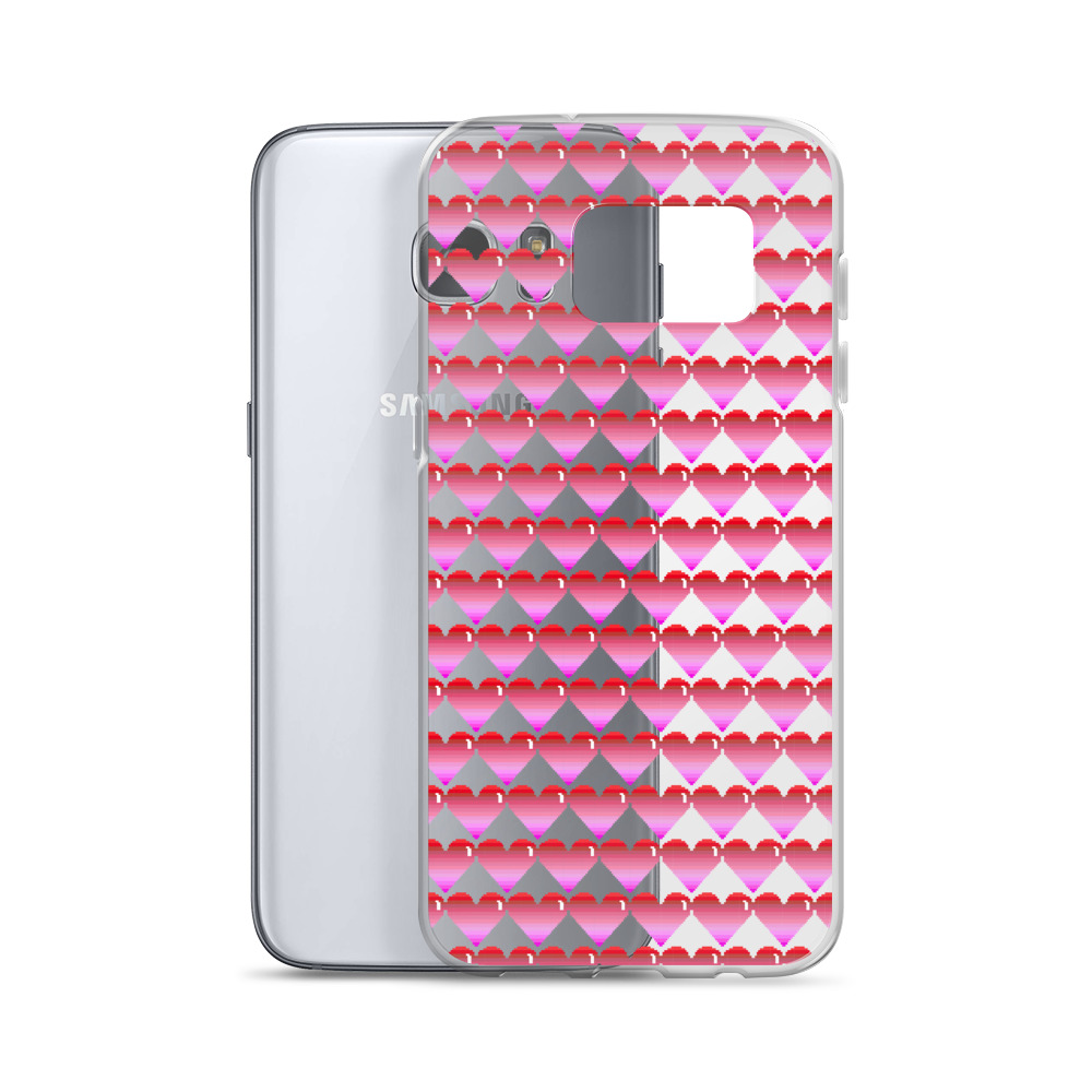 She is Apparel Pixelated Heart Samsung Case