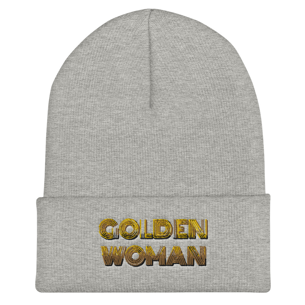She is apparel Golden Woman beanie
