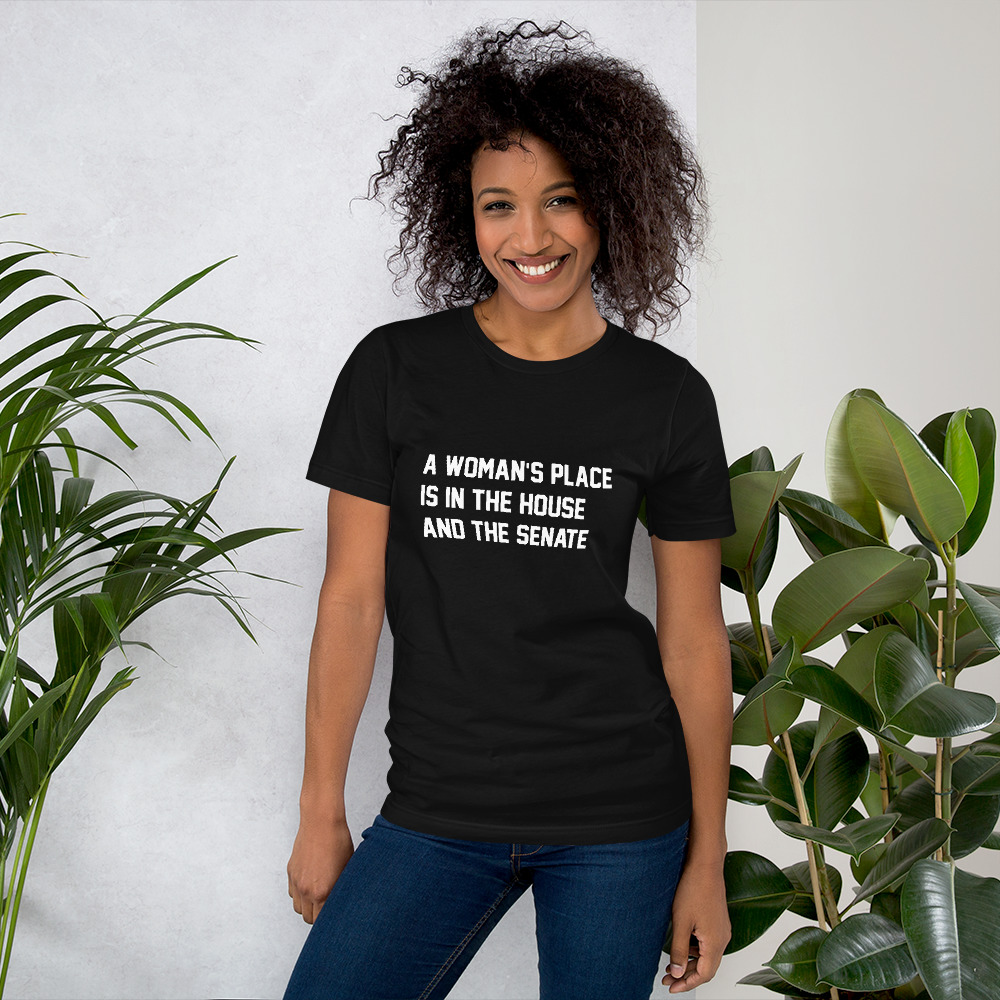 She is apparel A woman's place T-Shirt