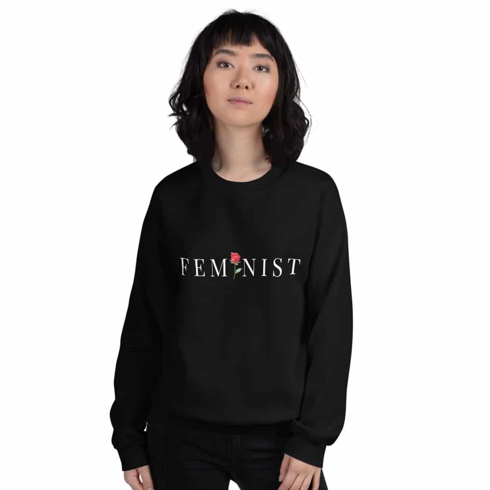 She is Apparel Feminist Rose Sweatshirt
