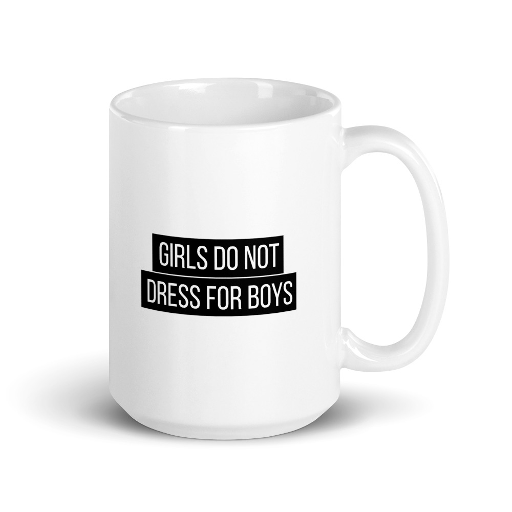 She is apparel Girl don't dress for boys mug