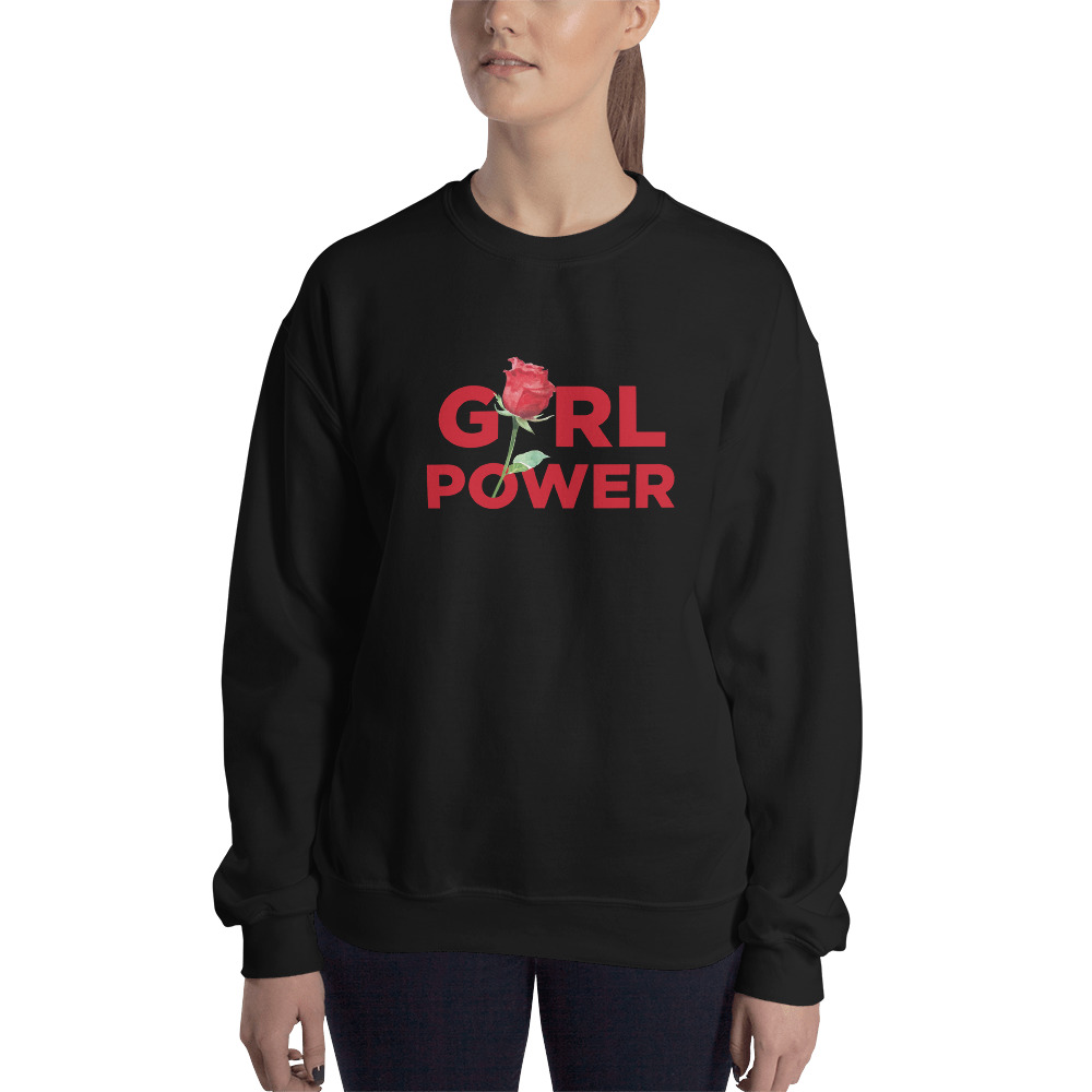 she is apparel Girl Power short sweatshirt
