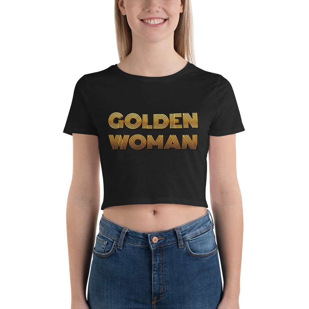 She is apparel Golden Woman Crop top