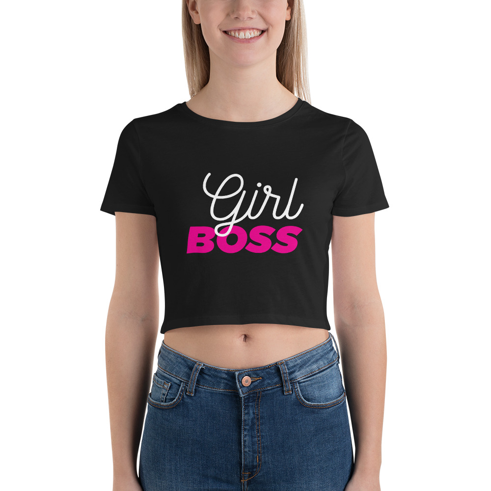 She is apparel Girl Boss Crop Top