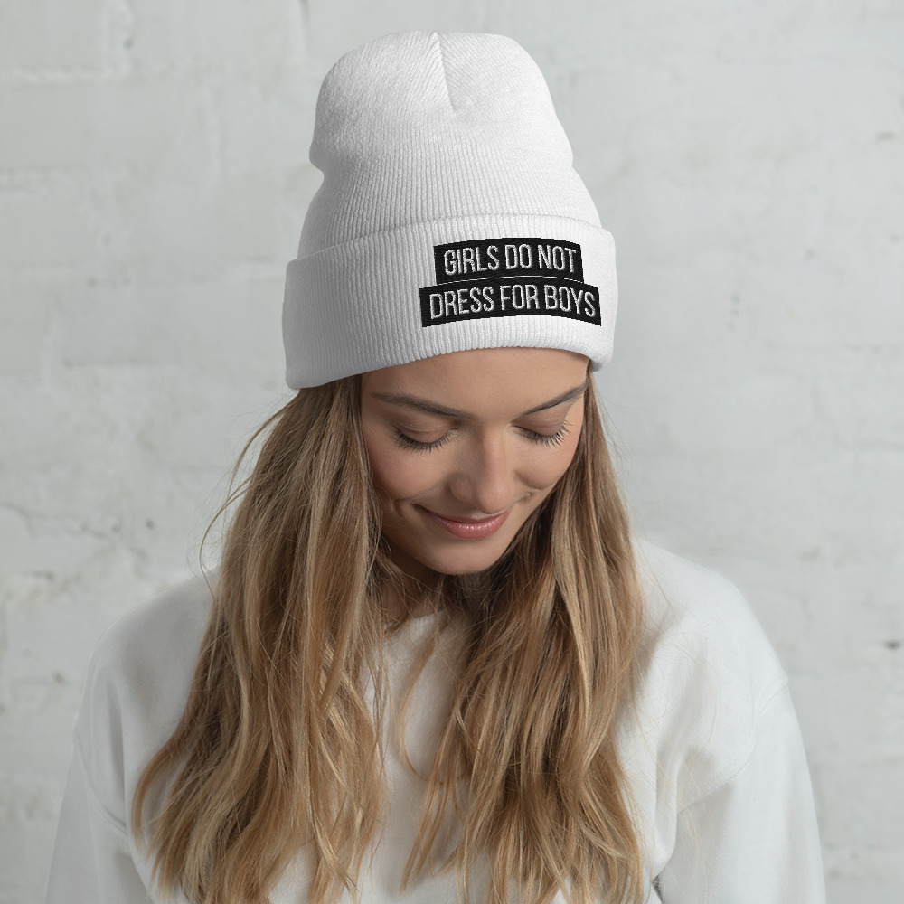She is apparel Girl don't dress for boys beanie