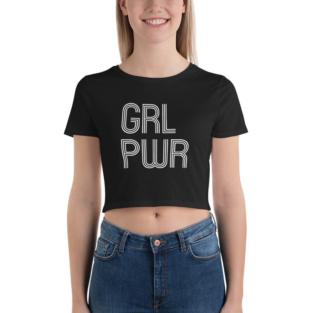 she is apparel Grl Pwr crop top